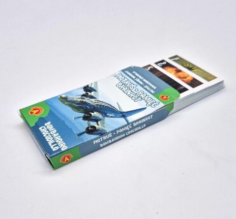 Gra piotruś i pamięć brainrot: bombardiro crocodillo