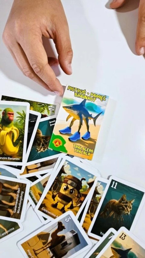 Gra piotruś i pamięć brainrot: tralalero tralala