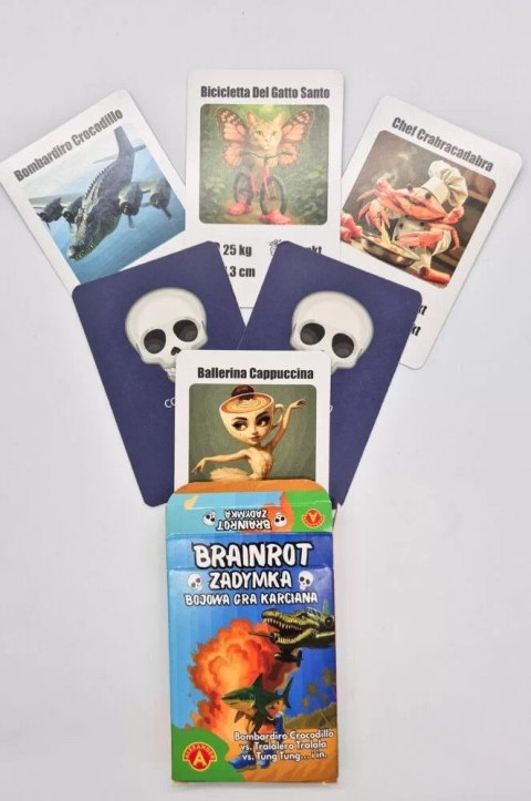 Gra rodzinna gra karciana brainrot - zadymka (crocodillo, tralalero, tsung tsung i inni)