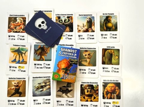 Gra rodzinna gra karciana brainrot - zadymka (crocodillo, tralalero, tsung tsung i inni)