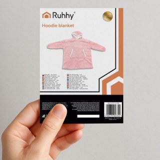 Bluza XXL - koc różowy Ruhhy 26144