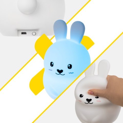 Lampka nocna RGB z pilotem - królik Izoxis 26204