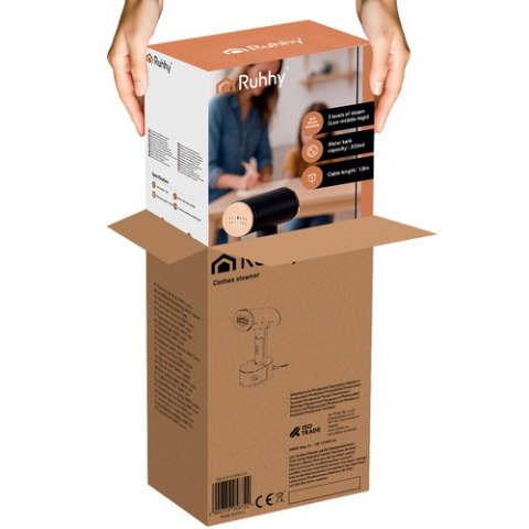 Parownica do ubrań 2000W czarna Mysti Ruhhy 26339