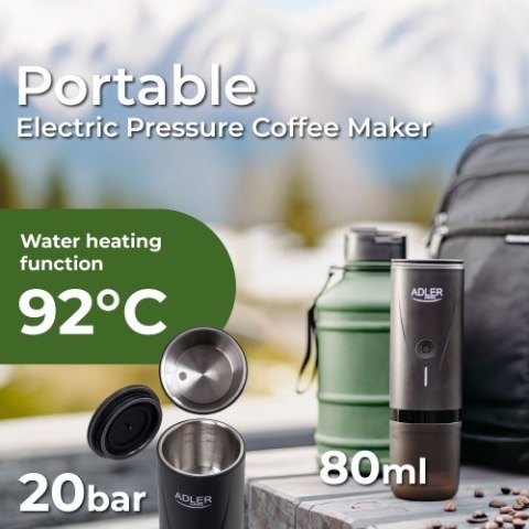 AD 4400 Ekspres przenośny do kawy | bateriia 7500mah | ciśnienie 20 bar | zasilanie usb