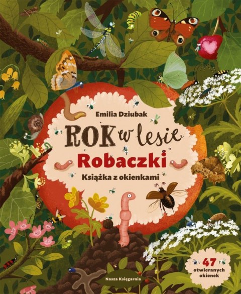 Książeczka rok w lesie. robaczki