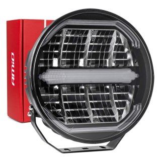 Reflektor drogowy dalekosiężny led z funkcją świateł pozycyjnych 112w 12v 24v amio-04534