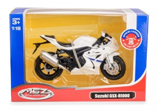 Motocykl 1:18 suzukix sti 20 gsx-r1000 biały
