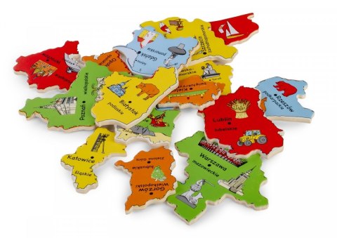 Puzzle drewniane mapa polski
