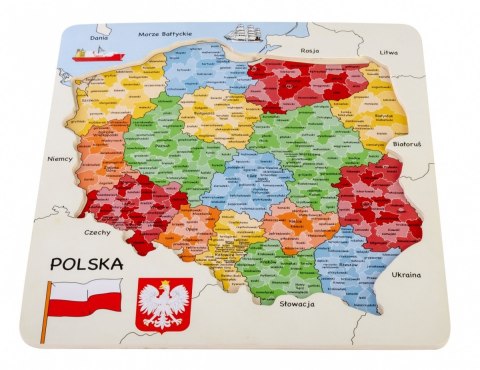 Puzzle drewniane mapa polski