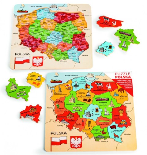 Puzzle drewniane mapa polski