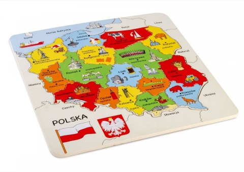 Puzzle drewniane mapa polski