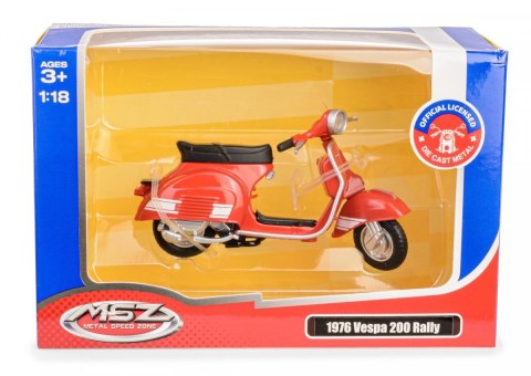 Skuter msz 1:18 1976 vespa 200 rally czerwony