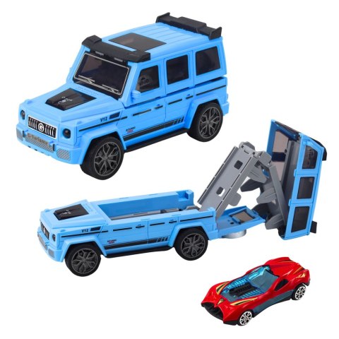 Auto Terenowe Metalowe Ukryty Samochodzik Światło Dźwięk Biały Niebieski