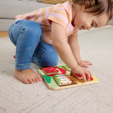 Drewniana tablica farma a kuku