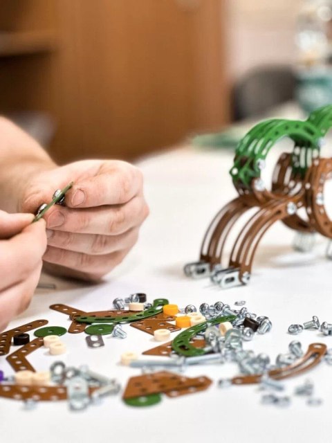 Zestaw konstrukcyjny mały konstruktor dinozaury triceratops