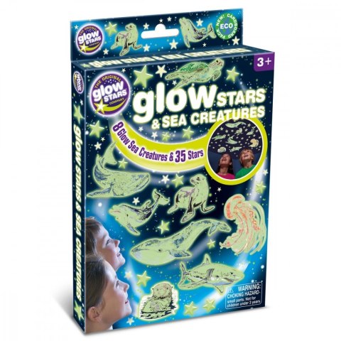 Naklejki na ścianę brainstorm Świecące gwiazdy i morskie stworzenia