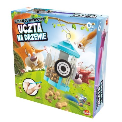 Gra latające wiewiórki. uczta na drzewie