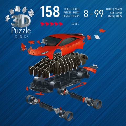Puzzle 3d 158 elementów samochód lamborghini huracan evo arando