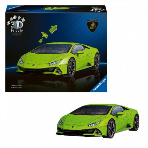 Puzzle 3d 158 elementów samochód lamborghini huracan evo verde
