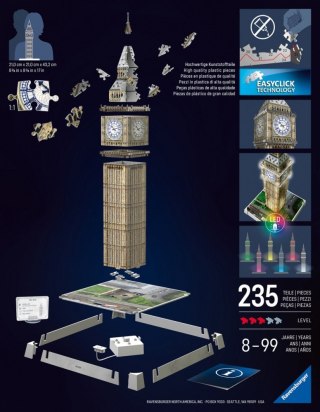 Puzzle 3d big ben londyn