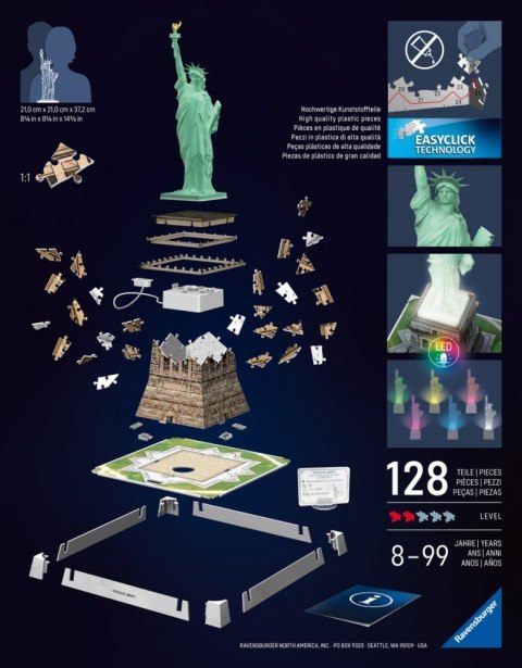 Puzzle 3d statua wolności