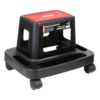 Krzesło warsztatowe na kółkach ze schowkiem na narzędzia 150 kg amio-04269