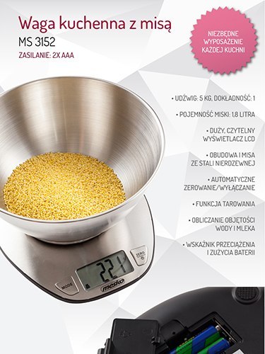 MS 3152 Waga kuchenna z misą 2l