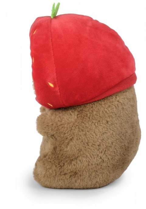 Maskotka kapibara truskawkowa czapka 20 cm