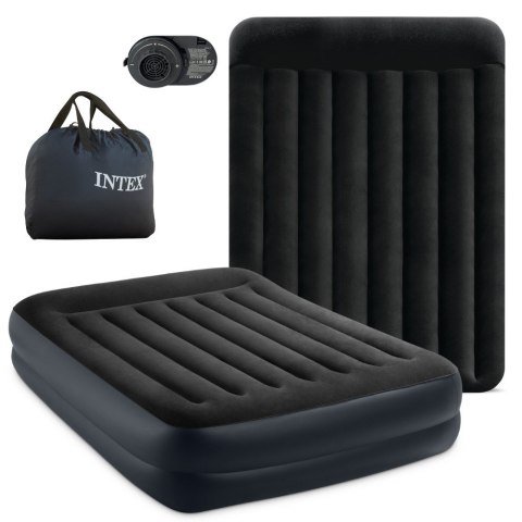 Dwuosobowy materac dmuchany 152x203x42 cm łóżko pompka 220V INTEX 64124ND