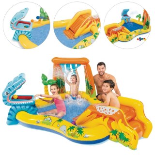 Basen dmuchany plac zabaw Dinozaury z fontanną INTEX 57444