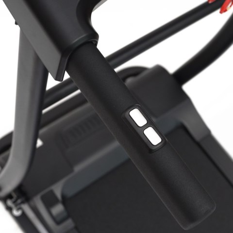 Bieżnia elektryczna domowa z uchwytami składana regulacja nachylenia aplikacja szara