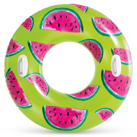 Koło dmuchane do pływania o średnicy 107 cm z uchwytami INTEX 56261 mix kolorów