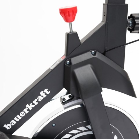 Rower treningowy cardio domowy stacjonarny Bauerkraft koło zamachowe 4kg biały