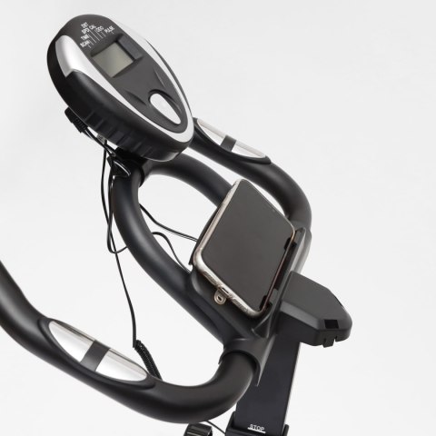 Rower treningowy cardio domowy stacjonarny Bauerkraft koło zamachowe 4kg biały