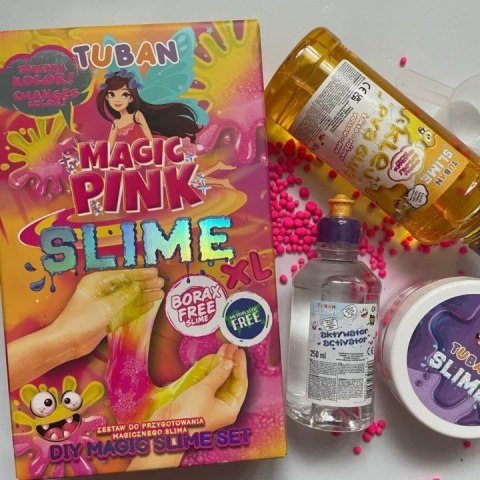 Zestaw slime diy magic pink xl