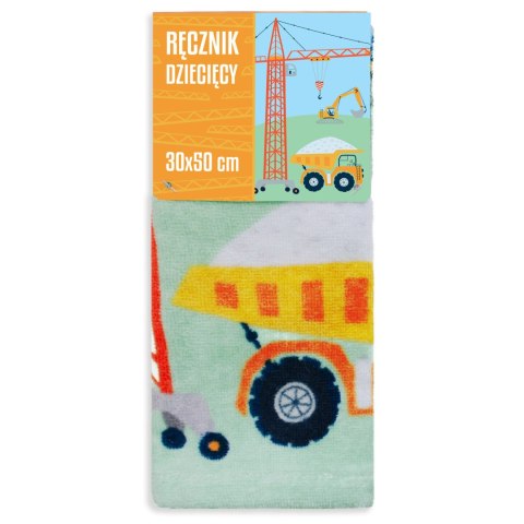 Ręcznik przedszkolny dla dziecka 30x50 Koparka