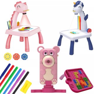 Zestaw 3 projektorów dla dziewczynki zabawka kreatywna do rysowania