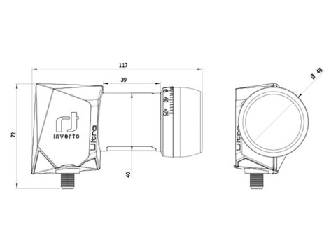 77-174# Konwerter sat inverto single black ultra