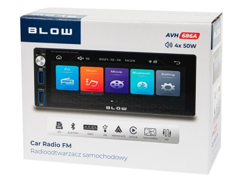 78-350# Radio blow avh-686a rds mp3/usb/micro sd/bluetooth