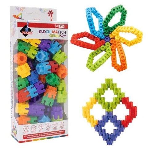 Klocki małych geniuszy Śrubki 65 elementów