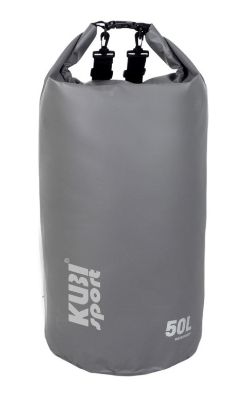 Wodoodporna Torba Worek Wodoszczelny na Łódź Kajak Szary KUBISPORT 50 l