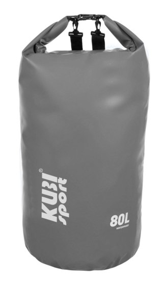 Wodoodporna Torba Worek Wodoszczelny na Łódź Kajak Szary KUBISPORT 80 l
