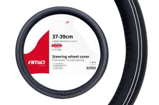Pokrowiec nakładka na kierownicę samochodową m 37-39cm swc-15-m amio-01380