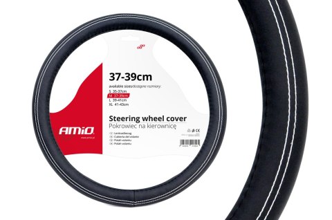Pokrowiec nakładka na kierownicę samochodową m 37-39cm swc-15-m amio-01380