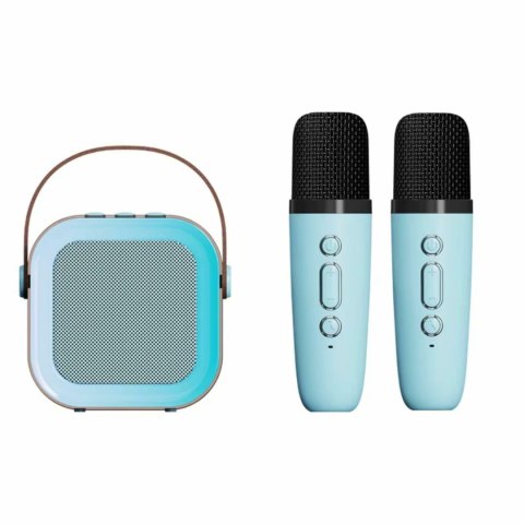 ZS55B Zestaw karaoke bluetooth głośnik + 2x mikrofon niebieski