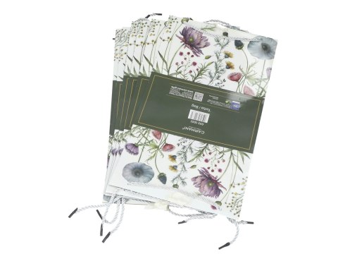 Kpl. 6 torebek ozdobnych - Kwiaty (CARMANI)