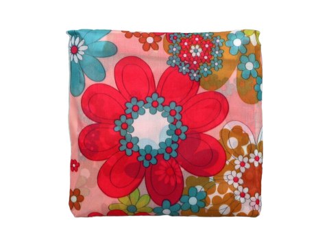 Torba na ramię, składana - kwiaty