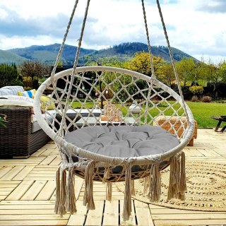 Poduszka ogrodowa szara, bocianie gniazdo 90cm