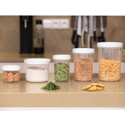 Pojemnik kuchenny do żywności z silikonową uszczelką okrągły zakręcany na zupę 500 ml