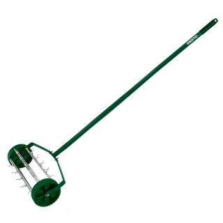 Aerator ręczny, wertykulator walcowy do trawy 27 kolcy, średnica 15 cm